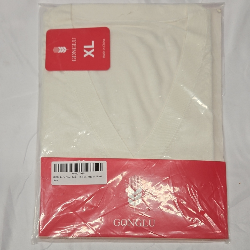 GONGLU White V-Neck Top - XL